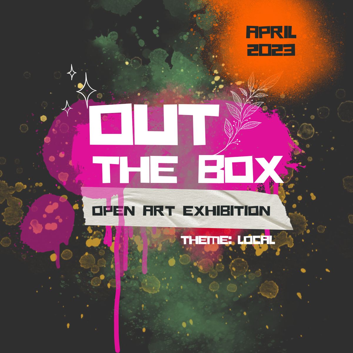 Out the Box open exhibition poster for 2023 at Noordhoek Art Point